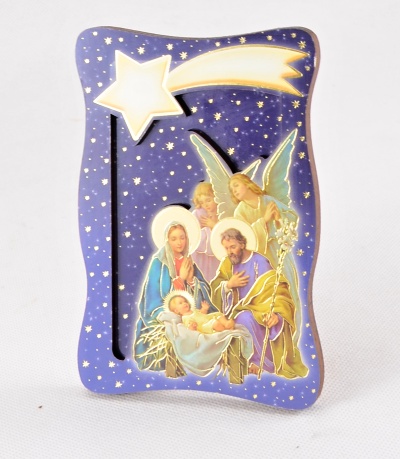 Vánoční dárkový 3D obrázek - dřevěný