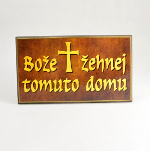 Domácí požehnání - rustikální II - F MINI s magnetem cca. 6 x 4 cm