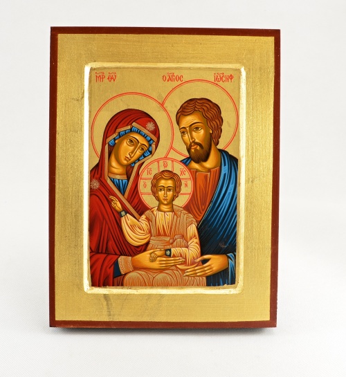 Exkluzivní byzantská ikona - Svatá rodina (menší 17 x 22 cm)