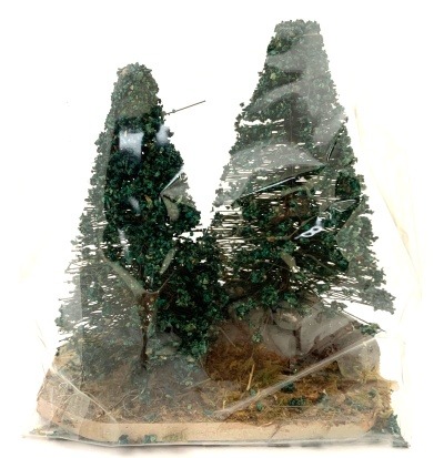 Dvě borovice s kamením - doplnění Betléma