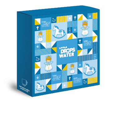 Rámeček na křestní fotku - s andílkem, modrý