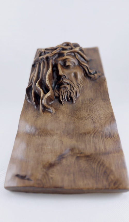 Tvář Krista - nástěnná plastika - mini