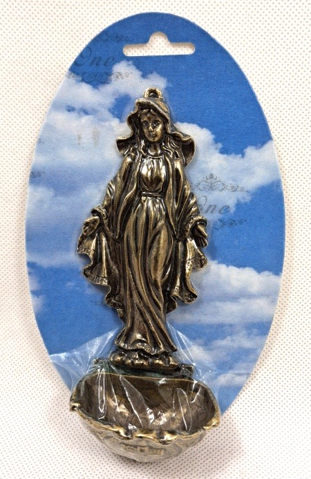 Domácí kropenka na svěcenou vodu se - kovová (Immaculata)