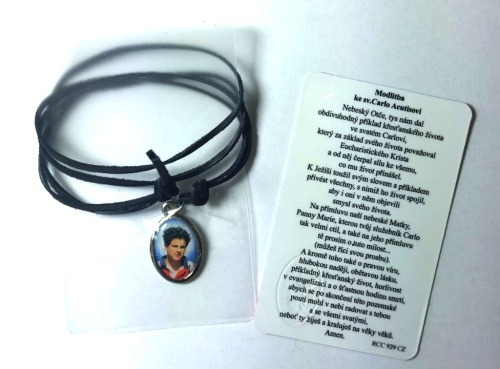 Medailka s C. Acutisem (v sadě s modlitbou)