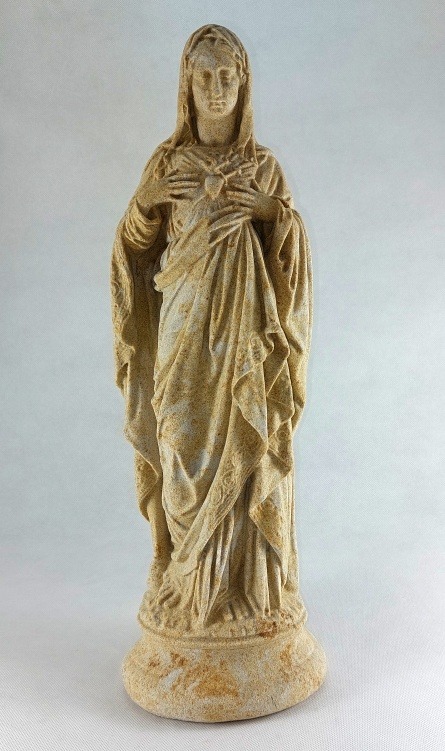 Neposkvrněné Srdce Panny Marie - socha lepený pískovec 42 cm