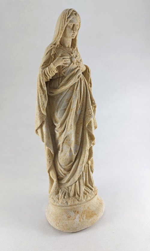 Neposkvrněné Srdce Panny Marie - socha lepený pískovec 42 cm