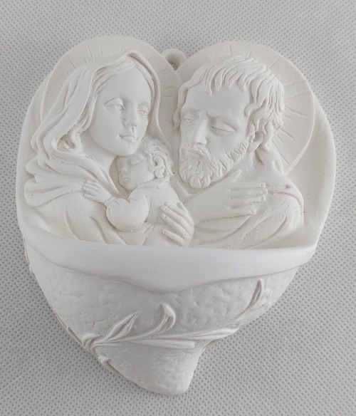 Domácí kropenka na svěcenou vodu - bílá - Svatá rodina