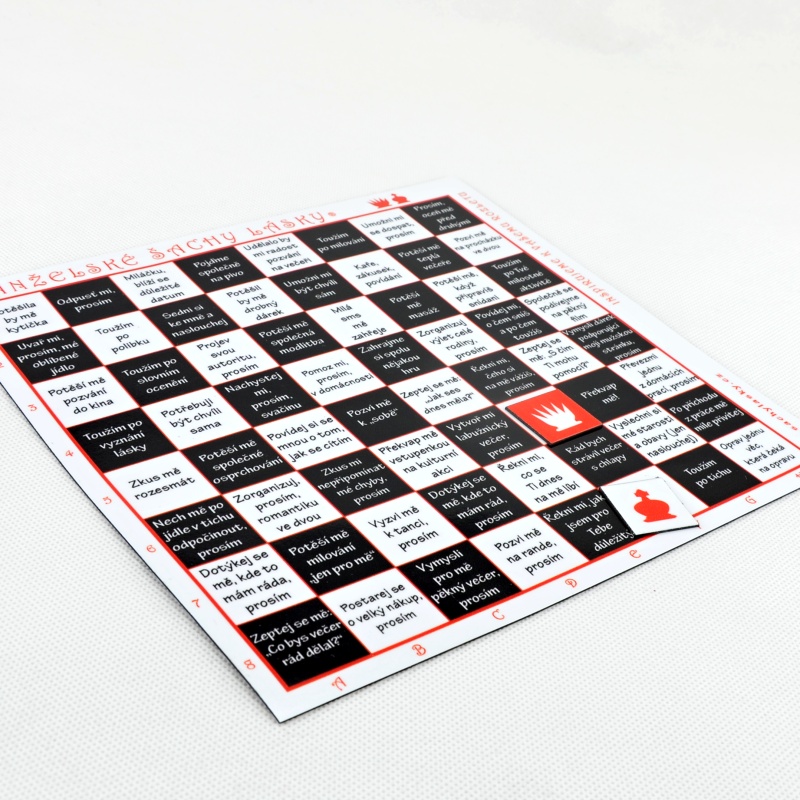 Šachy lásky pro manžely - hnědé rustikální