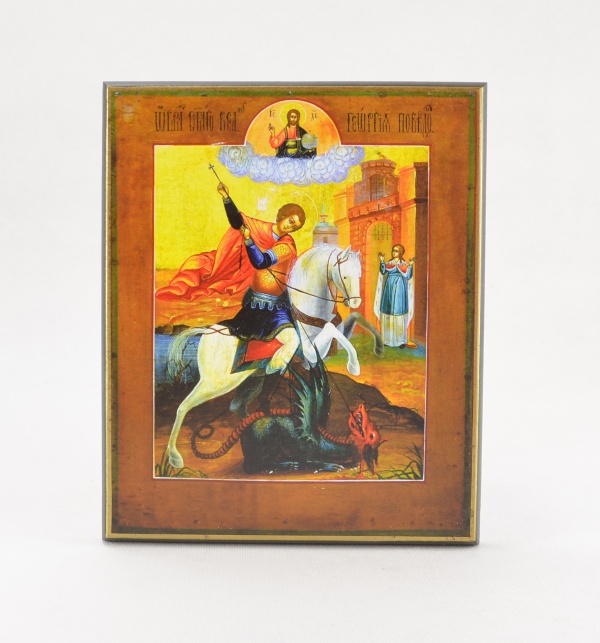 Svatý Jiří - obraz na dřevě - C cca. 16 x 20 cm