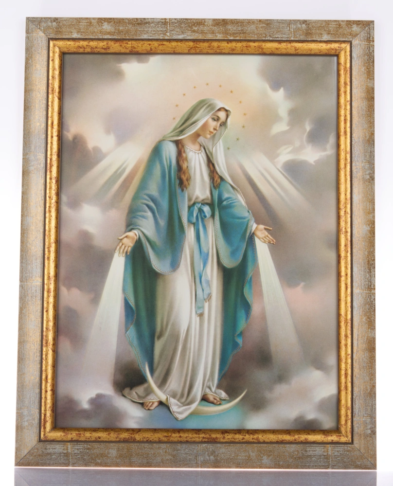 Dárkový obraz rámovaný, zasklený, velký - "Panna Maria Immaculata"