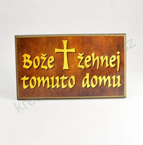 Domácí požehnání - rustikální - C 21 x 12 cm
