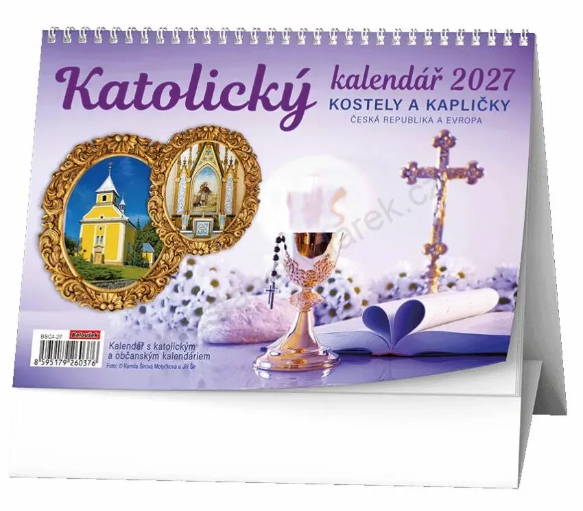 Katolický kalendář 2027 - stolní, kostely a kapličky
