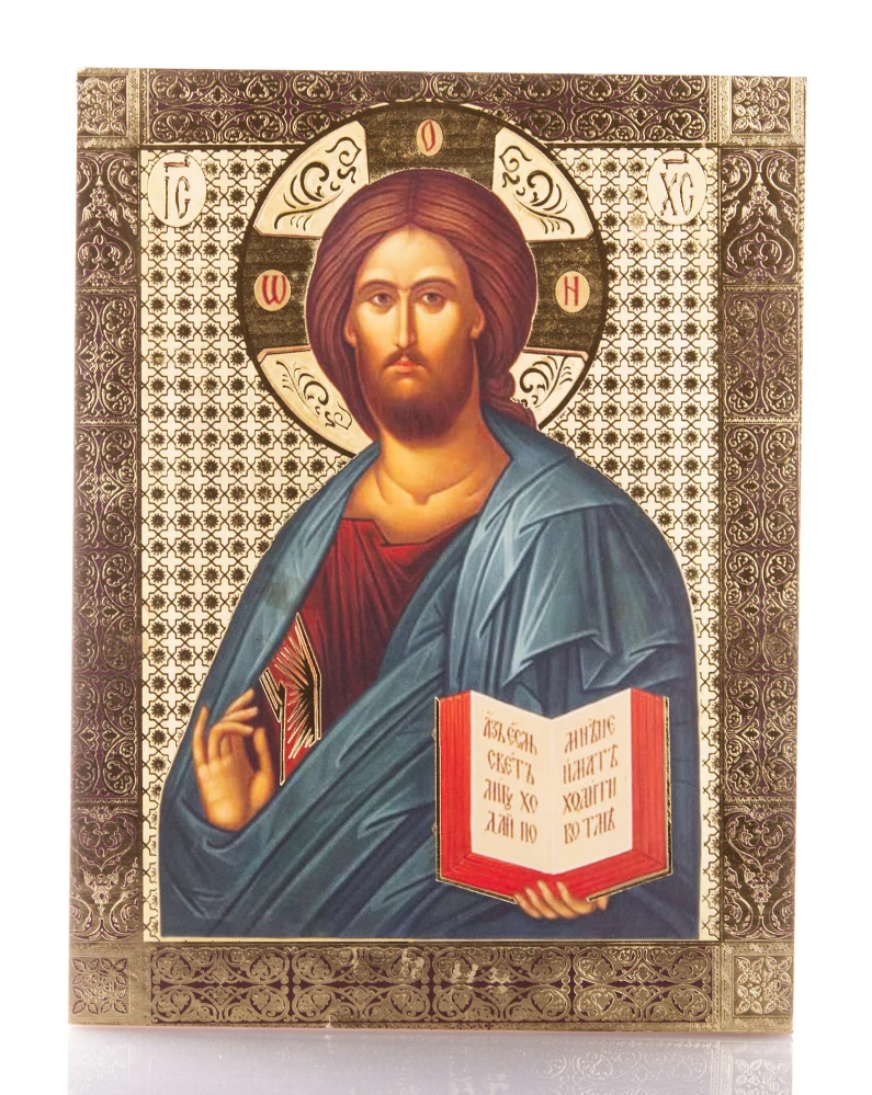 Kristus Pantokrator - ikona na dřevě