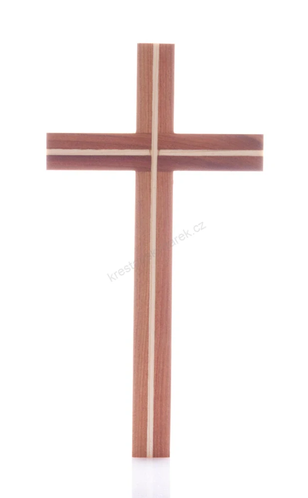 Kříž s kontrastní vkládanou rýhou 17 cm