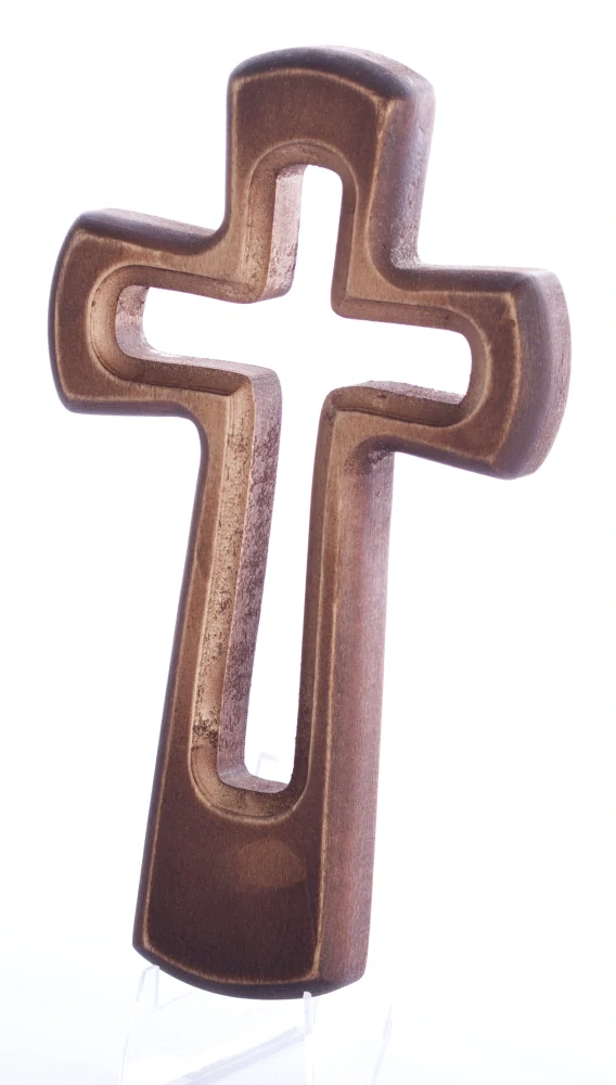 Kříž konturový - 15 cm NOVINKA - Středně hnědá