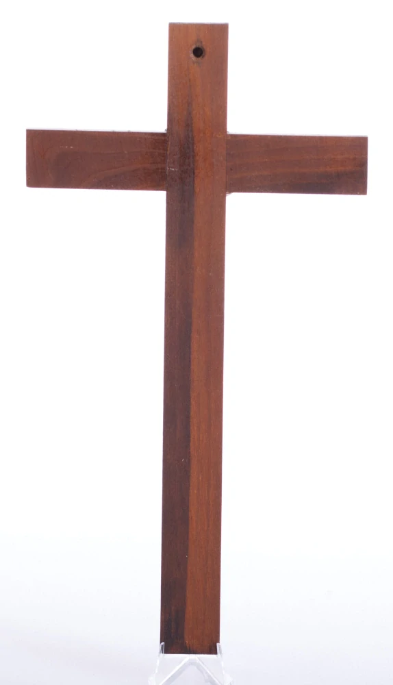 Kříž na stěnu klasický frézovaný - tmavý (30 cm), 2 varianty