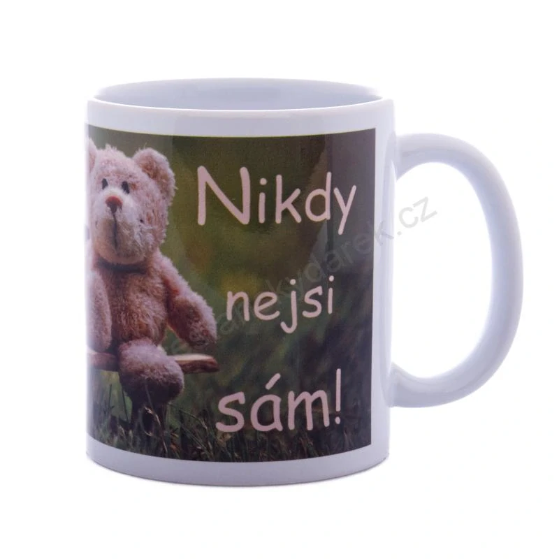 Hrneček pro děti s medvídkem - Nikdy nejsi sám