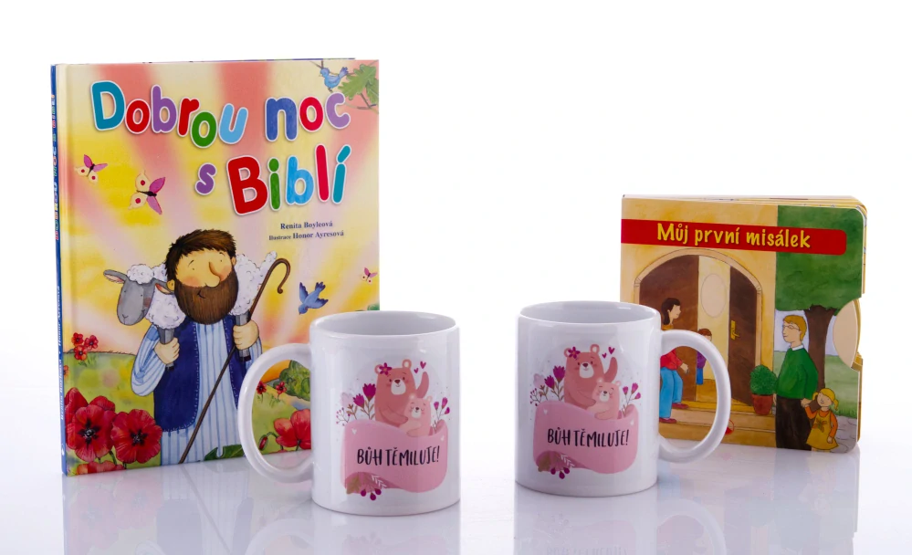 Hrneček pro děti s medvídky - Bůh tě miluje
