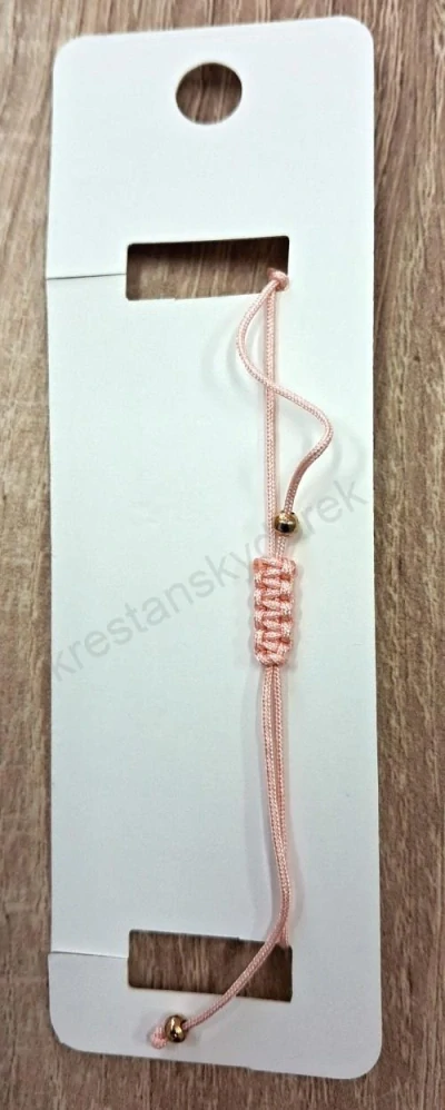 Dívčí náramek z drobných kamínků světle růžový