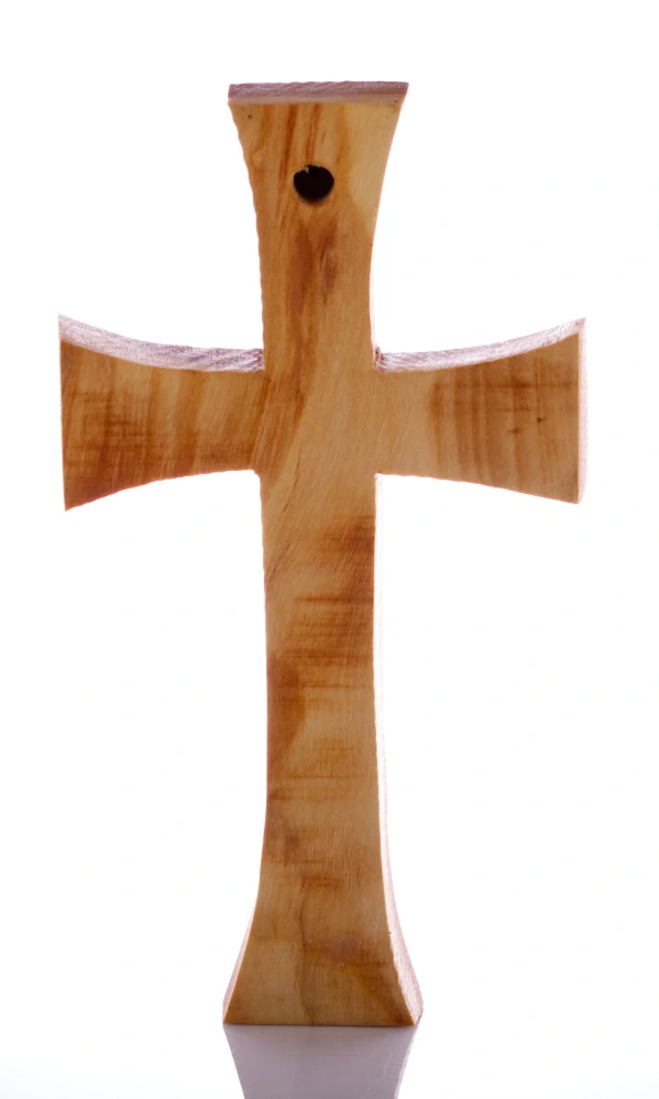 Kříž s keramickým červeným srdcem 19 cm