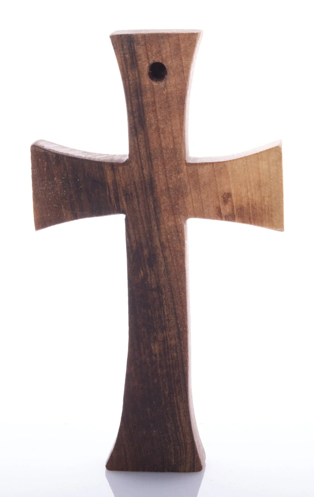Kříž s keramickým žlutým srdcem 19 cm