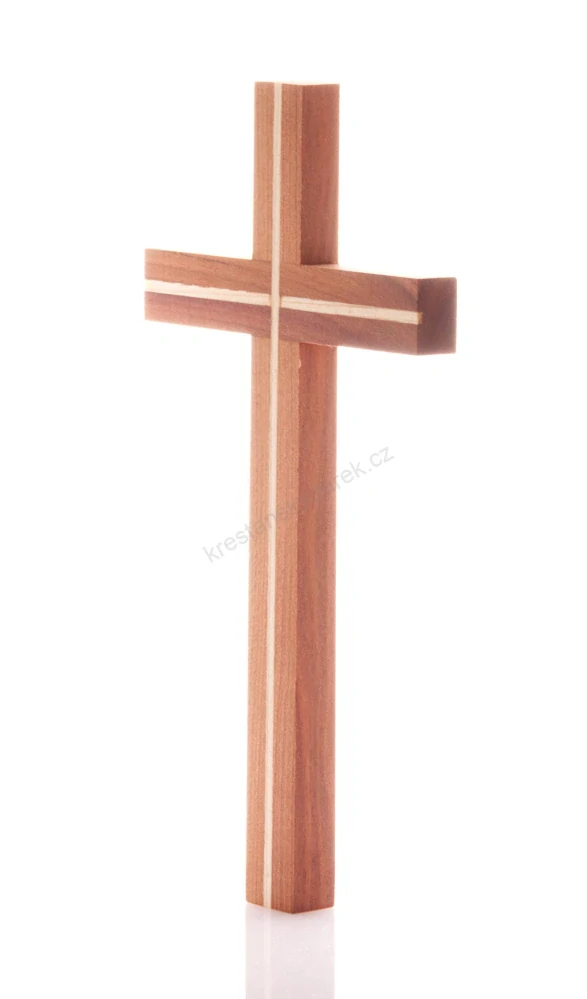 Kříž s kontrastní vkládanou rýhou 17 cm
