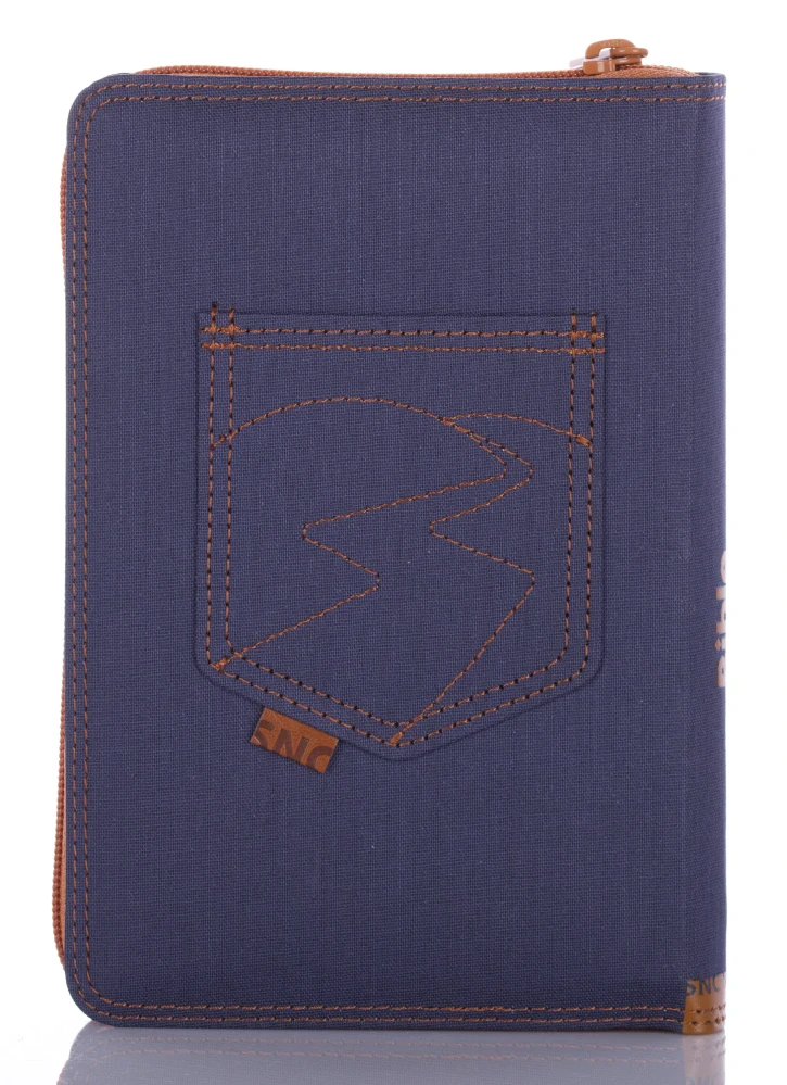 Bible na zip - Slovo na cestu, malý formát, barva modrá jeans