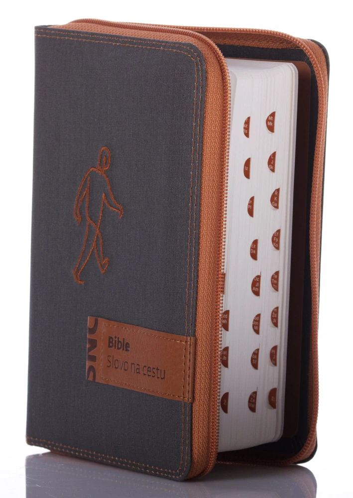 Bible na zip - Slovo na cestu, malý formát, barva šedá jeans