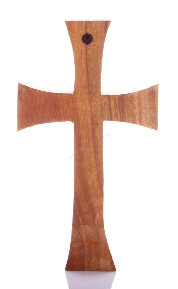 Kříž s keramickým modrým srdcem 19 cm