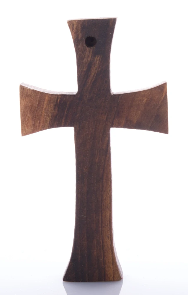 Kříž s keramickým červeným srdcem 19 cm
