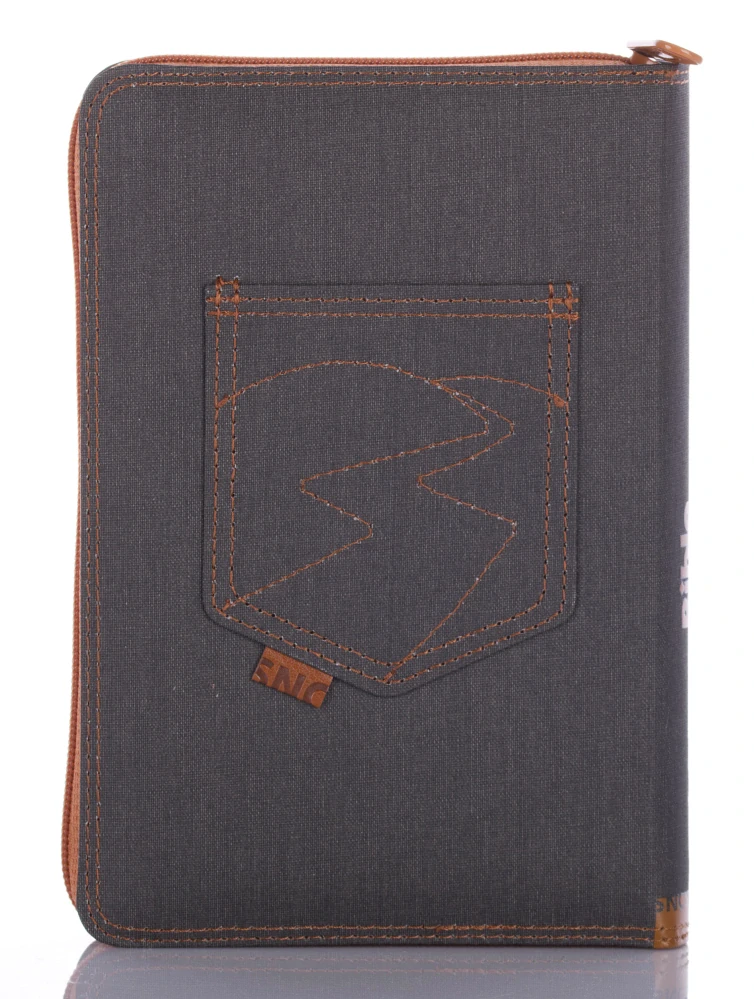 Bible na zip - Slovo na cestu, malý formát, barva šedá jeans