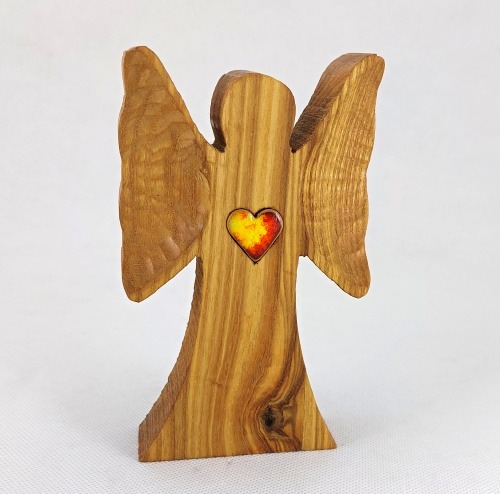 Silueta anděla - samostojná dřevořezba, vzor V