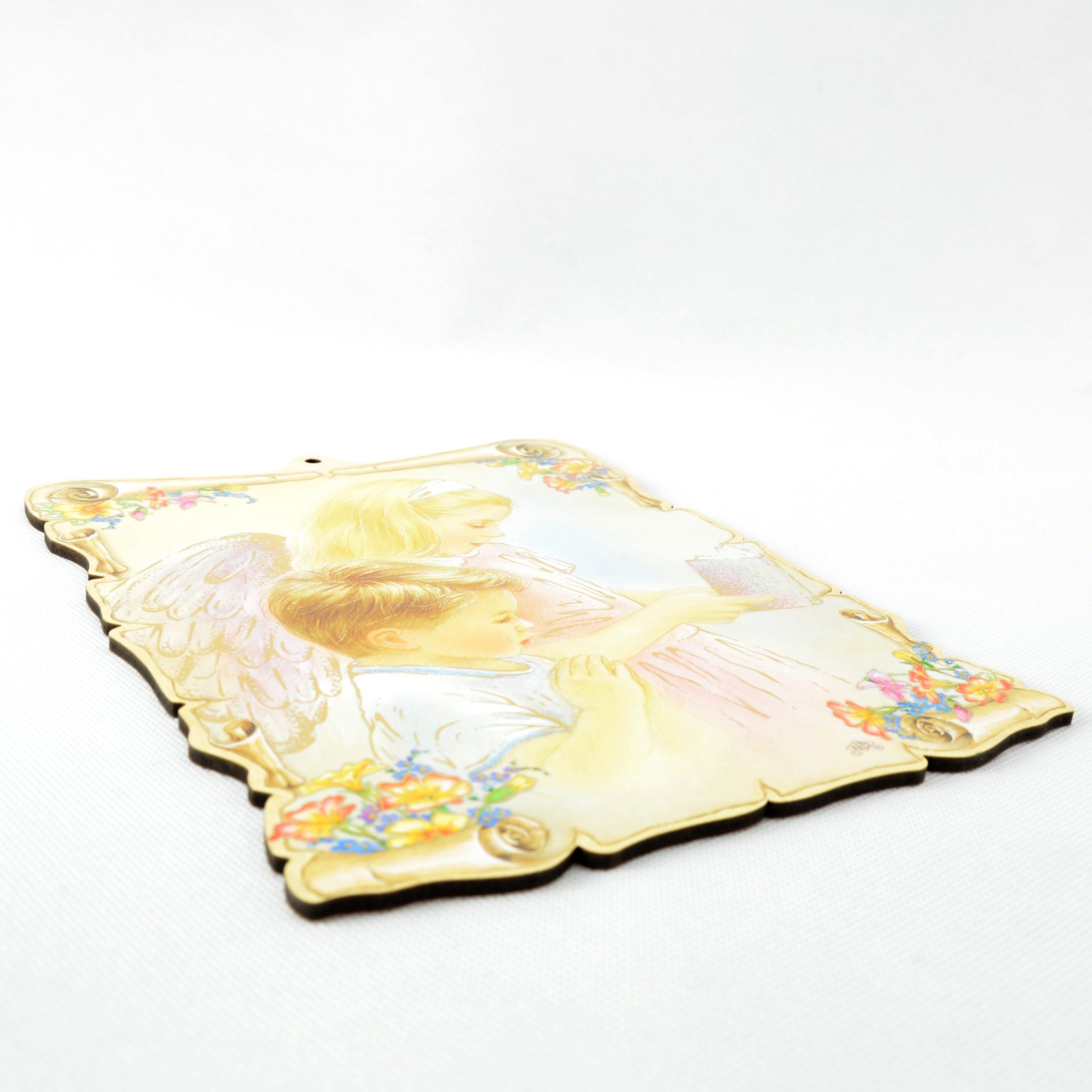 Dětský obrázek na stěnu - Anděl s dětmi u vodopádu (menší)