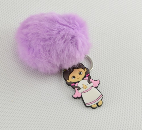 Andělka na plyšovém obláčku - přívěšek pro děti (fialový)