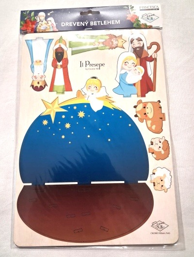 Dětský skládací Betlém na dřevě, varianta III.