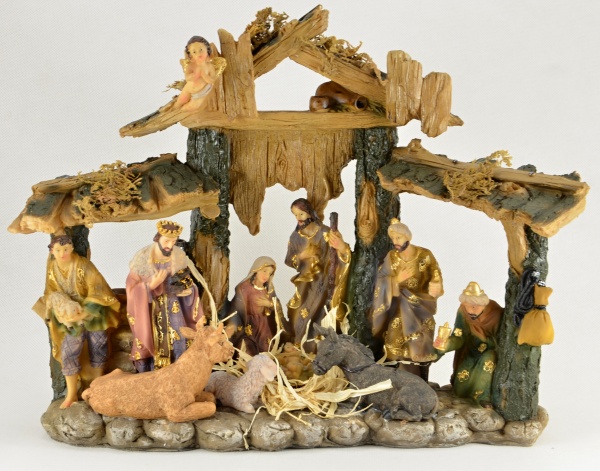 Betlém - scenérie v chatrči