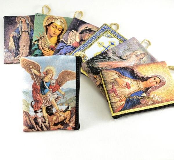 Brokátová kapsička na zip - kolekce motivů - Milosrdný Ježíš