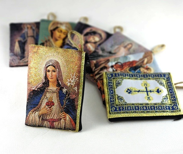 Brokátová kapsička na zip - kolekce motivů - Milosrdný Ježíš