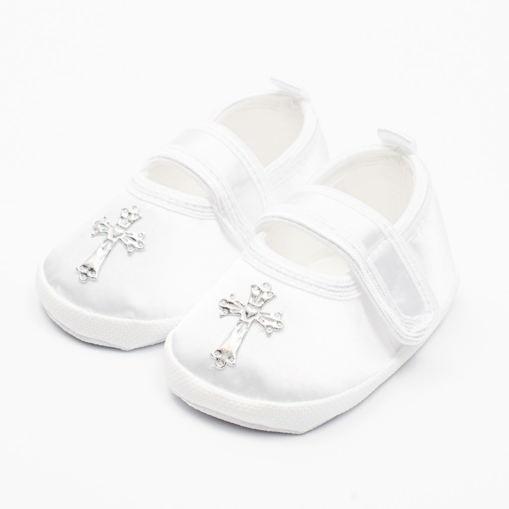 Křestní sada "Boží princezna" (tří dílná - body, růženec, saténové capáčky)