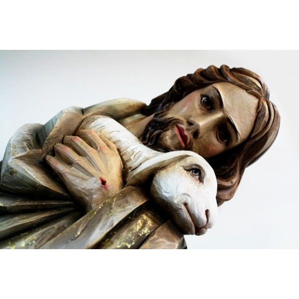 Dřevořezba Dobrý pastýř (52cm)