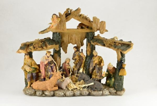 Betlém - scenérie v chatrči