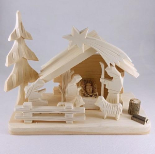 Betlém dřevěná salaš