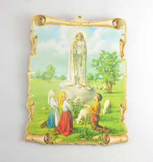 Dětský obrázek na stěnu - Fatimský příběh varianta I (větší 22,5 cm)