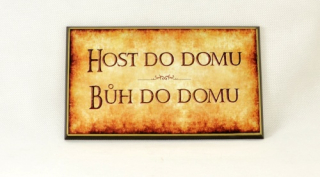 Požehnání Host do domu, Bůh do domu - motiv pergamen - C cca. 16 x 20 cm