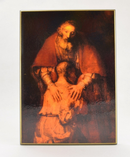 Návrat ztraceného syna - obraz na dřevě - D cca. 20 x 30 cm