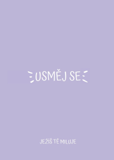 Dárek do obálky - sada přání a magnetu, motiv "Usměj se"