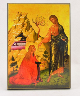 Svatá Máří Magdaléna - obraz na dřevě - C cca. 16 x 20 cm