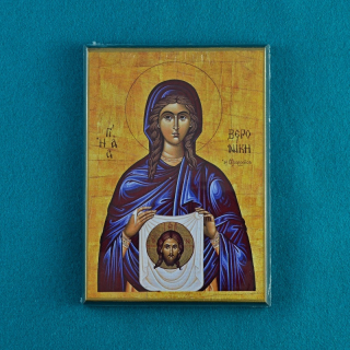 Svatá Veronika - obraz na dřevě - C cca. 16 x 20 cm