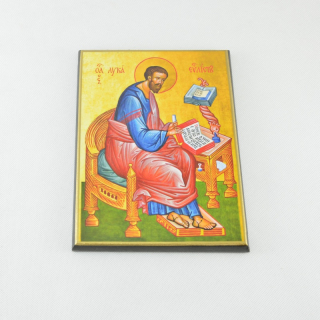 Svatý Lukáš evagelista - obraz na dřevě - C cca. 16 x 20 cm