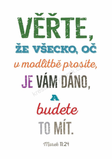 Moudrá magnetka "Věřte, že všechno ... "